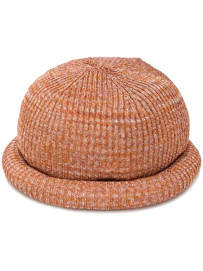 Missoni Mottled Weave Hat In Orange