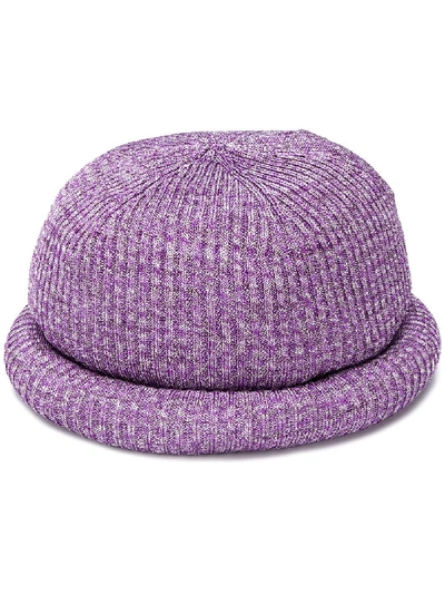 Missoni Mottled Weave Hat In Purple