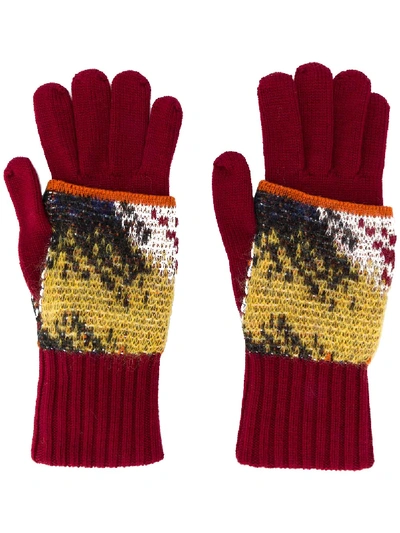 Missoni Layered Gloves In Sm0ta Red