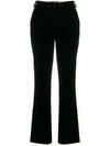 Etro Crushed Velvet Suit Trousers In Black