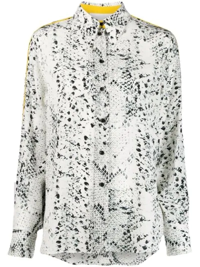 8pm Snakeskin Effect Shirt In White ,black