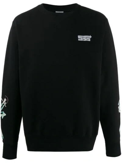 Sss World Corp Embroidered Logo Sweatshirt In Black