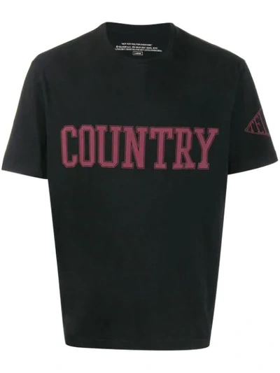 Telfar Country Print T-shirt In Black