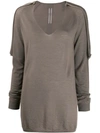 Rick Owens Loose-fit Cashmere Jumper In Grey