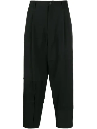 Comme Des Garçons Homme Deux Tailored Crop Trousers In Black