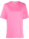 Msgm Logo Print T In Pink