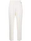 Twinset Elasticated Waist Trousers In Neutrals