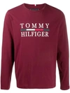 Tommy Hilfiger Logo Print T-shirt In Red