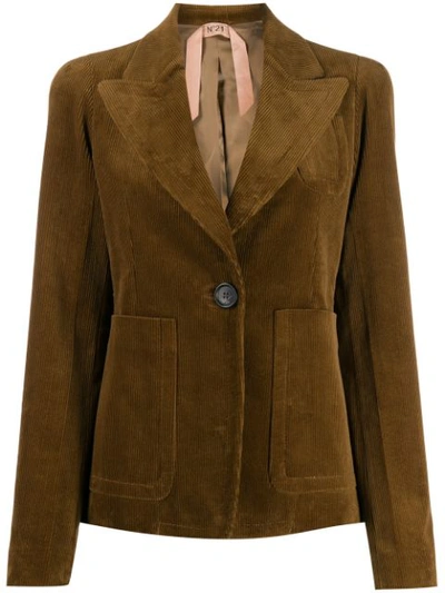 N°21 Corduroy Blazer Jacket In Brown