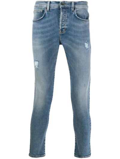 Prps Distressed Slim-fit Jeans In Blue