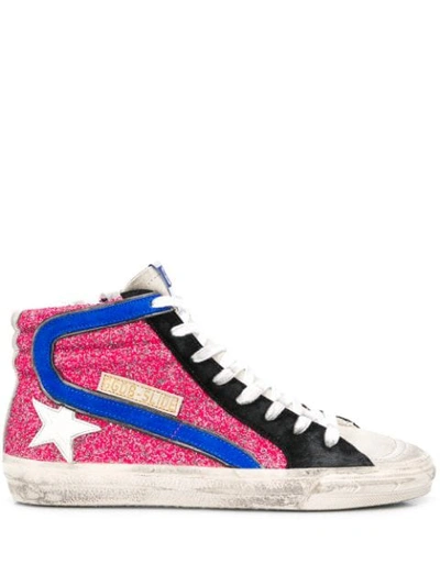 Golden Goose Trainers Im Distressed-look In Pink