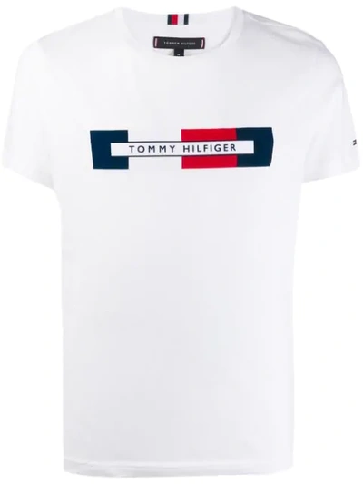 Tommy Hilfiger Logo Print T-shirt In White