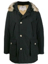 Woolrich Multi-pocket Parka Coat In Nbl Black
