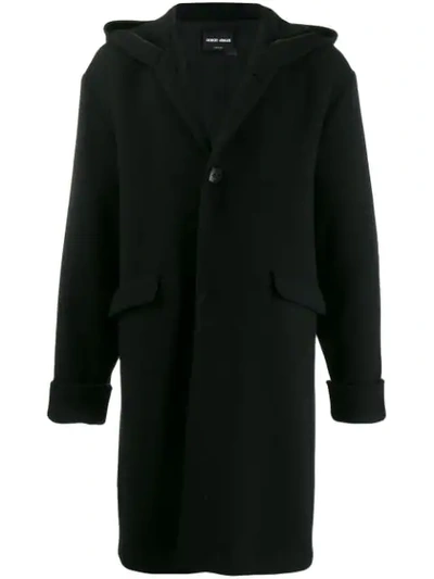 Giorgio Armani Single-breasted Coat In Black