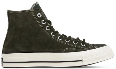 Pre-owned Converse  Chuck Taylor All-star 70s Hi Suede Pack Utility Green In Utility Green/black-egret