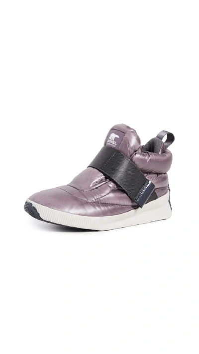 Sorel Out N About Puffy Insulated Waterproof Sneaker Boot In Purple Sage