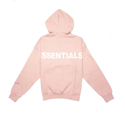Pre-owned Fear Of God  Essentials Pink 3m Logo Pullover Hoodie Blush