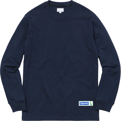 Pre-owned Supreme Athletic Label L/s Top Navy