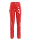 Chiara Ferragni Flirting Vinyl Trousers In Red