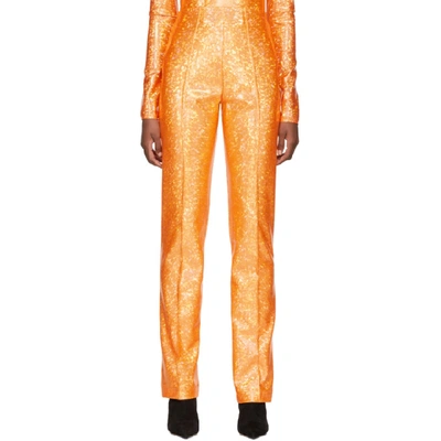Saks Potts Orange Shimmer Lissi Trousers In Orange