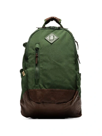 Visvim Cordura And Faux Leather Backpack In Green