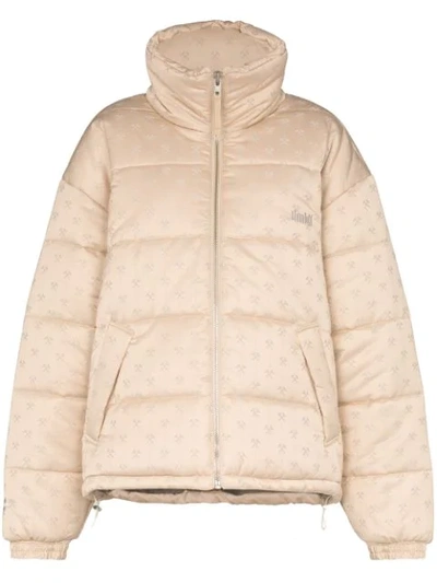 Gmbh Debs Oversized Padded Wool-blend Jacquard Jacket In Neutrals