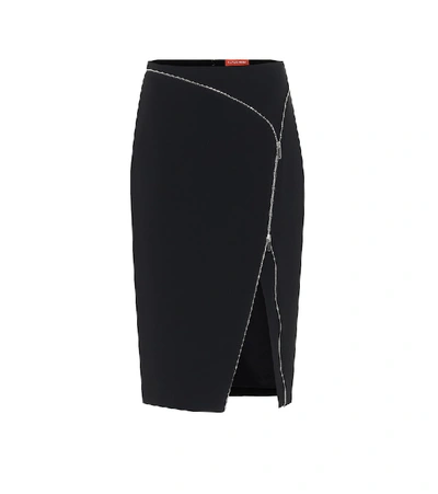 Altuzarra Peck Zip-embellished Cady Midi Skirt In Black