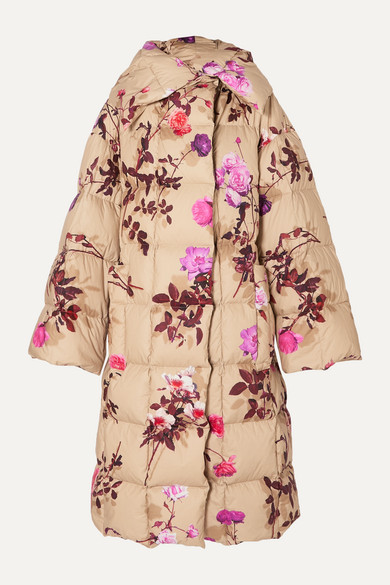 floral down coat