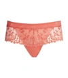 Simone Perele Saga Mesh And Stretch-lace Shorty Briefs In Ruby