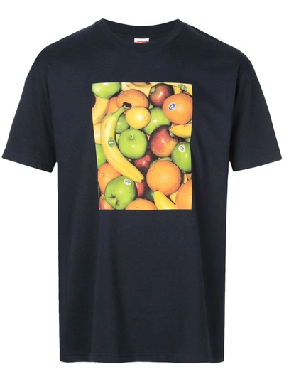 Supreme Fruit Print T-shirt In Blue