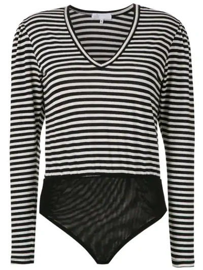 Nk Striped Bodysuit In Black