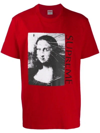 Supreme Mona Lisa T-shirt In Red