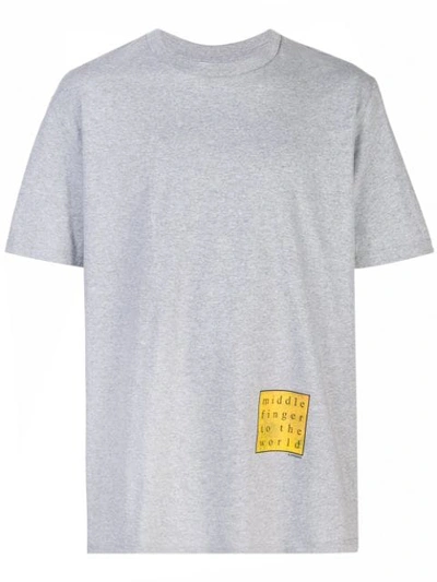 Supreme Middle Finger T-shirt In Grey