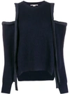 Stella Mccartney Havana Cold-shoulder Jumper In Blue