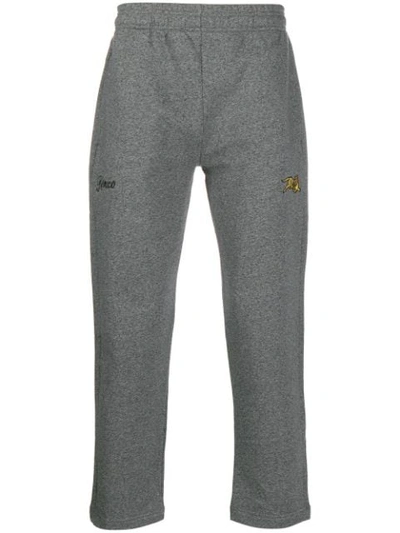 Kenzo Jumping Tiger Tapered Track Pants In Grey