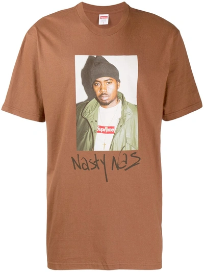 Supreme Nasty Nas T-shirt In Brown