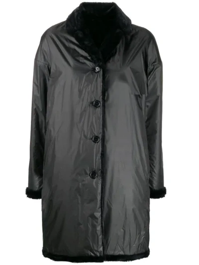 Aspesi Reversile Hooded Coat In Black