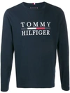 Tommy Hilfiger Logo Print T-shirt In Blue