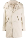 Ten C Fishtail Mid-length Parka In Neutrals