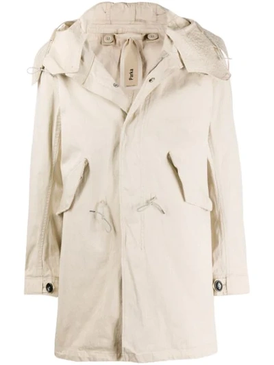 Ten C Fishtail Mid-length Parka In Neutrals