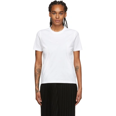 Burberry Monogram Motif Cotton T-shirt In White