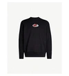 Casablanca Lobster Embroidered-patch Cotton-jersey Sweatshirt In Black