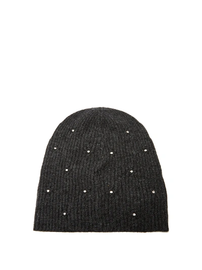 Marc Jacobs Crystal-embellished Wool-blend Beanie Hat In Grey