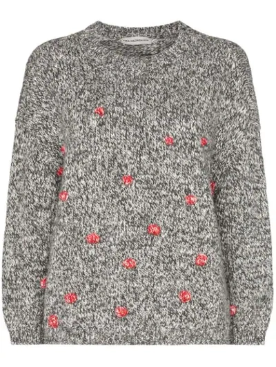 Vika Gazinskaya Oversized Bobble-stitch Sweater In Grey