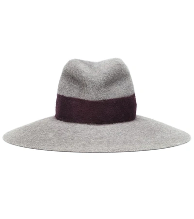 Lola Hats Strap Felt Hat In Grey