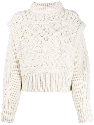 Isabel Marant Milane Merino Wool Sweater In Beige