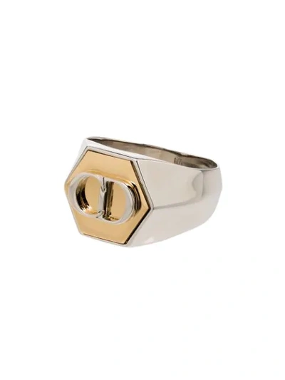 Dior Cd Signet Ring In Mettalic
