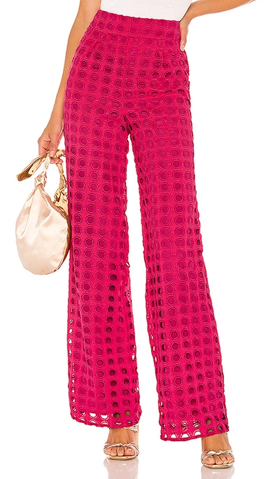 Lovers & Friends Haley Pant In Magenta