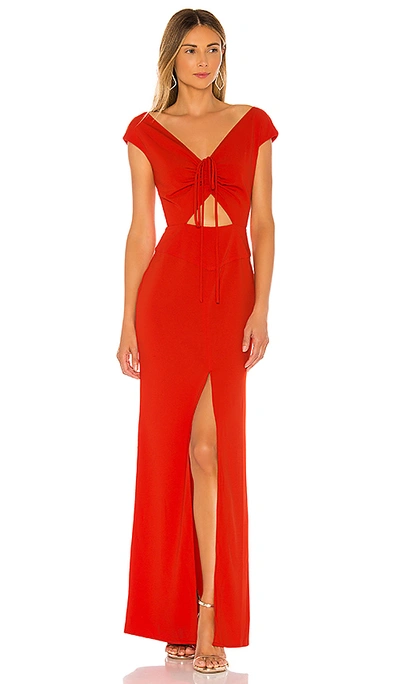 Lovers & Friends Camila Gown In Flame Scarlet