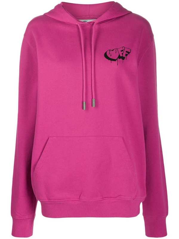 off white pink and white hoodie